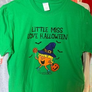 Little miss Halloween screen printed new shirt